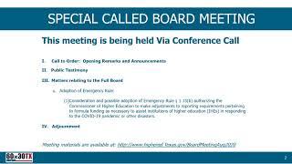 Texas Higher Education Coordinating Board Live Stream