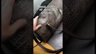 Travel bag made of crocodile leather . #bag #leather #luxury