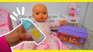 Feeding Baby Ava Doll With Interactive Bottle for baby dolls