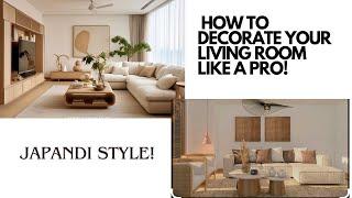 HOW TO DECORATE YOUR LIVING ROOM LIKE A PRO WITH JAPANDI STYLE!