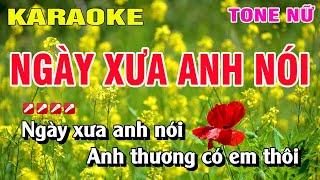 Karaoke Ngày Xưa Anh Nói Tone Nữ Nhạc Sống | Nguyễn Linh