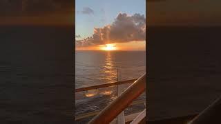 Sunset on cruise ship