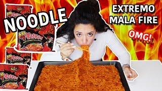 SPICY MALA FIRE NOODLE CHALLENGE  MUKBANG | RETO PICANTE EXTREMO!! by Arivi TV