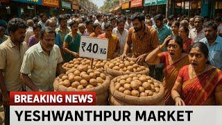 13 June 2025 Bangalore Yeshwantpur market  | potato garlic and Ginger rate | today APMC market rate