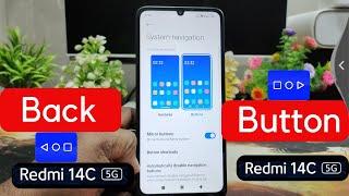 how to set back button on screen in redmi 14c | redmi 14c me navigation button kaise lagaye,14c 5g