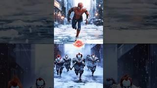 Spiderman's And Frozen Elsa vs Pennywise and Chucky (Thanos, Joker)