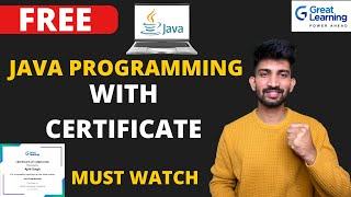 Free Java Programming Course With Certificate 2023 | Great Learning Java Programming Course