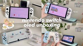 nintendo switch OLED unboxing (+ accessories!!) 