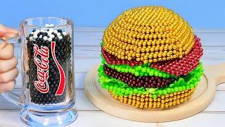 DIY FAST FOOD Hamburger From Magnetic Balls | Best of ASMR Magnet Cooking