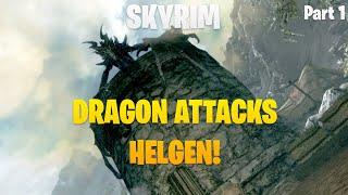 Skyrim SE Part 1 - A Dragon Attacks Helgen! | Enderbot Cyborg