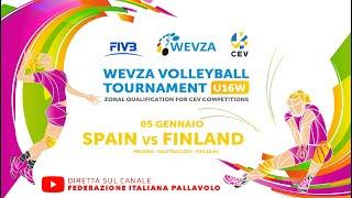 WEVZA VOLLEYBALL TOURNAMENT U16W: SPAIN vs FINLAND