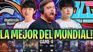 IBAI CASTEA LA MEJOR PARTIDA DEL MUNDIAL! - HLE vs BLG Game 4 WORLDS CUARTOS DE FINAL 2024 ESPAÑOL