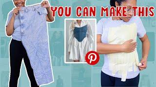 Easy Jeans Corset Top Thrift Flip! | DIY my dream Pinterest wardrobe