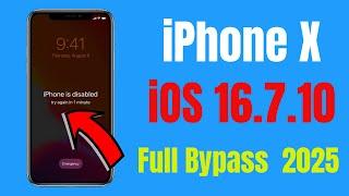 IPHONE X IOS 16.7.10 Passcode Full Bypass Without iCloud | iCloud Bypass iPhone Disable #iPhoneX