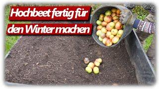 Hochbeet winterfest, Knoblauch erfolgreich stecken im Oktober 2024