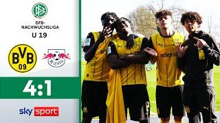 BVB-Sieg dank Cherny-Hattrick! | Borussia Dortmund U 19 - RB Leipzig U 19 | U 19-DFB-Nachwuchsliga