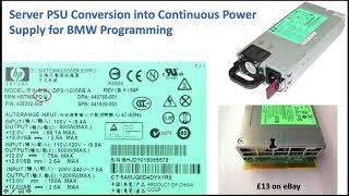 BMW DIY Power Supply for Programming (HP Server PSU Conversion)