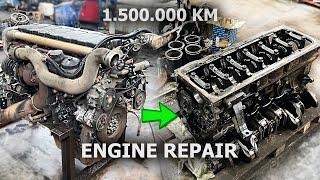 ENGINE AFTER 1.5 MILLION KM. WHAT IS INSIDE? REPAIR D2066 LF70