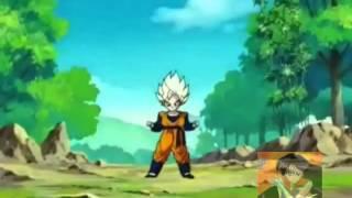 Goten se transforma en ssj por primera vez (audio latino)