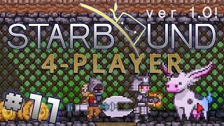 Starbound 1.0 - #11 - Space Farming! (4 Player Starbound Gameplay)