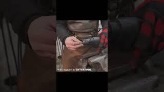 How to make rivets. One-piece forging medieval helmet5 #shorts