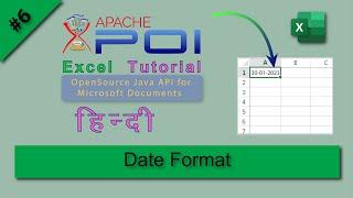 Apache POI Date Format | Java date format Apache POI | apache poi date format dd/mm/yyyy | हिन्दी