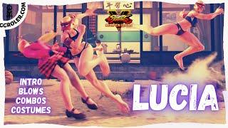 Street Fighter V: LUCIA - All Costumes, intro, Blows, Combos (update: April 2021)