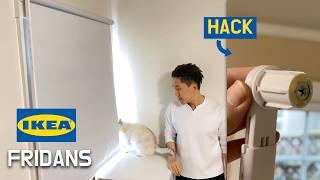 IKEA FRIDANS roller blinds installation and how to hack the control stick on the left | DIY