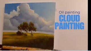 Landscape with Majestic Cloud with Oil | Easy Oil Painting| Landscape