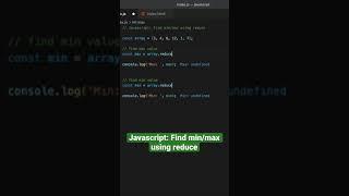 Javascript array find min or max value using reduce method