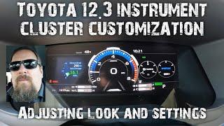 Toyota 12.3 Inch Instrument cluster customize and change settings