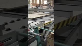 Cabinet production line with auto feeding + auto labeling + auto L tool change CNC router