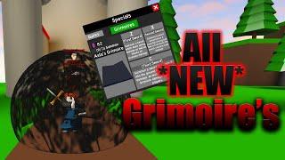 ALL *NEW* GRIMOIRES in Roblox Anime Fighting Simulator