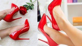 Modest & outstanding #Red# stiletto high heel shoes||Elegant & trendy #Red#stiletto||