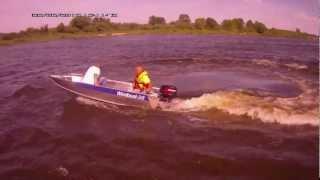 Лодка Windboat 38M глиссер вдвоем под мотором 10 л.с.