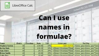 Master LibreOffice Calc with Named Ranges and Cells | Spreadsheet Tips