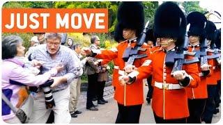 Queen's Guards March Over Tourist | Make Way