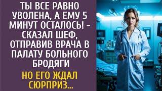 Ты все равно уволена, а ему 5 минут осталось! - сказал шеф, отправив врача в палату больного бродяги