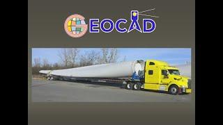 Oversize load In road transport. GIS/CAD planning