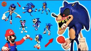 SONIC EXE, Sonic FNF Mods, MARIO EXE, All SONIC Mods with clay FRIDAY NIGHT FUNKIN'