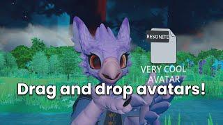 Upload an avatar in 5 seconds using a Resonite package!