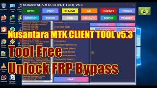 Tool gratis hapus pola atau sandi OPPO A1k Lupa pola atau sandi Nusantara MTK CLIENT TOOL v5.3