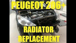 Peugeot 206+  Front bumper removal and radiator replacement [ HOW TO ]