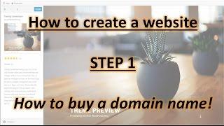 How to create a website - Step 1 - How to buy a domain name