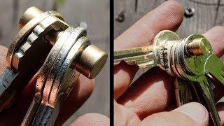 Making brass KEYRING on a lathe