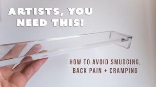 The MUST HAVE Art Studio Device for Artists! How to Avoid Smudging, Back Pain + Cramping