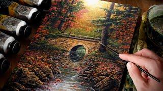 Painting Fall Leaves by the River | Paint with Ryan