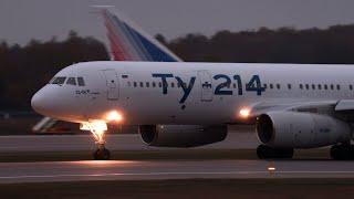 Early morning departure of Tu-214 "Red Wings" aircraft, Domodedovo, 10/19/24.