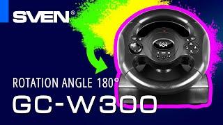 SVEN GC-W300 gaming wheel supporting Windows.