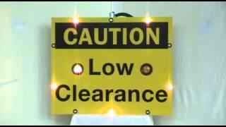 Caution Low Clearance Sign from Solar Traffic Systems